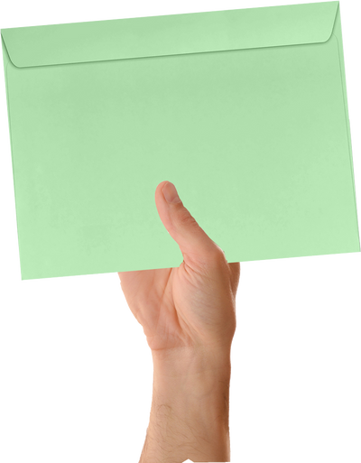 Pastel Green 24lb 9 x 12 Booklet Envelopes