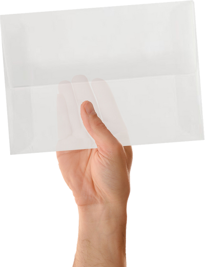 Clear Translucent 30lb A10 Invitation Envelopes (6 x 9 1/2) with Peel & Seal