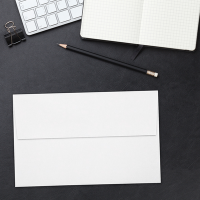 White 24lb A10 Invitation Envelopes (6 x 9 1/2) with Peel & Seal