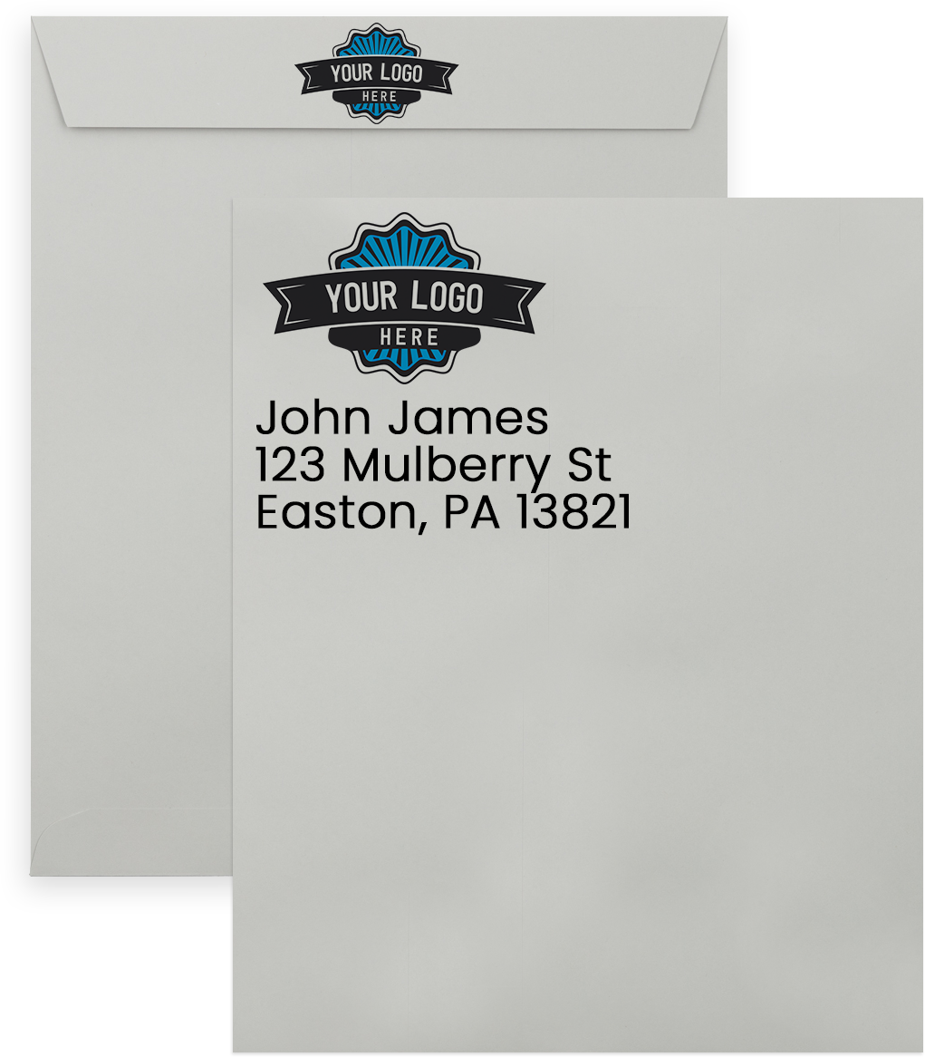 Pastel Gray 24lb 8 1/2 x 10 1/2 Open End Envelopes with Peel & Seal