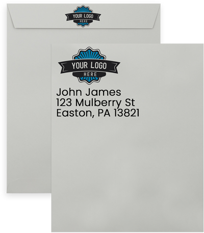 Pastel Gray 24lb 8 1/2 x 10 1/2 Open End Envelopes with Peel & Seal