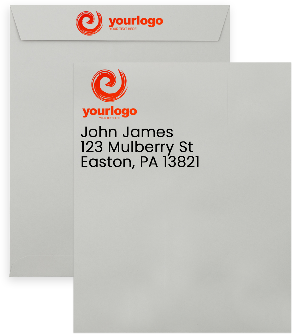 Pastel Gray 24lb 8 1/2 x 10 1/2 Open End Envelopes with Peel & Seal