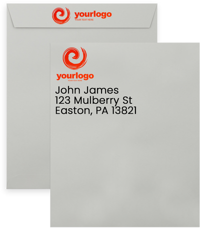 Pastel Gray 24lb 8 1/2 x 10 1/2 Open End Envelopes with Peel & Seal