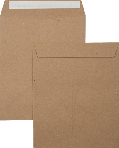 Grocery Bag 28lb 8 1/2 x 10 1/2 Open End Envelopes with Peel & Seal