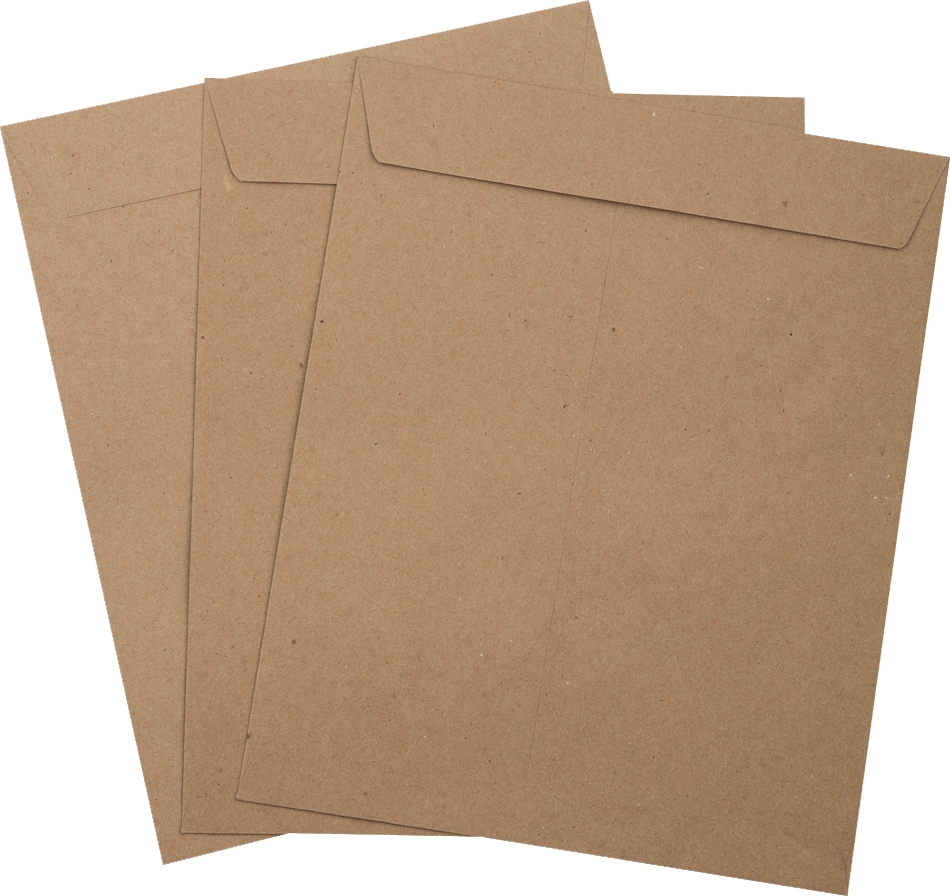 Grocery Bag 28lb 8 1/2 x 10 1/2 Open End Envelopes with Peel & Seal