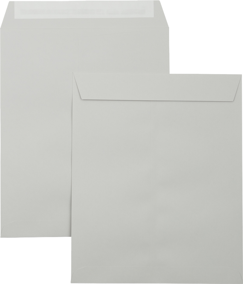 Pastel Gray 24lb 8 1/2 x 10 1/2 Open End Envelopes with Peel & Seal