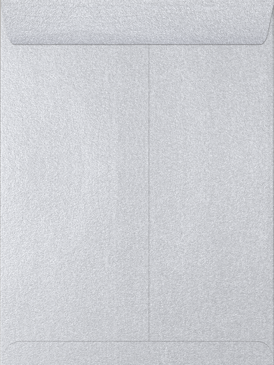 Silver Metallic 32lb 9 x 12 Open End Envelopes with Peel & Seal