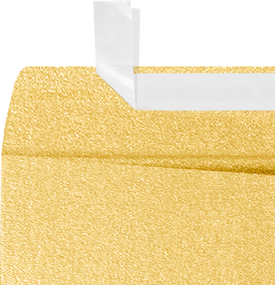 Gold Metallic 32lb 9 x 12 Open End Envelopes with Peel & Seal