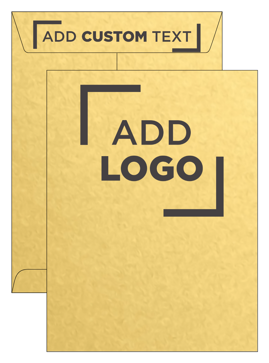 Gold Metallic 32lb 9 x 12 Open End Envelopes with Peel & Seal