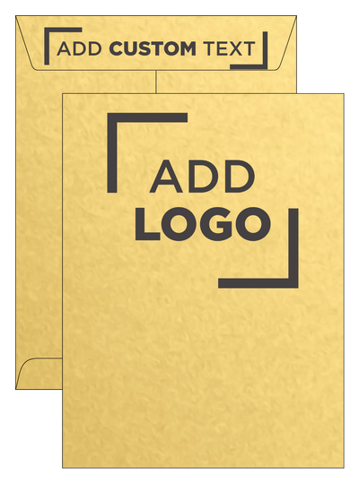 Gold Metallic 32lb 9 x 12 Open End Envelopes with Peel & Seal