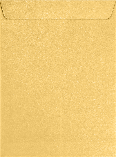 Gold Metallic 32lb 9 x 12 Open End Envelopes with Peel & Seal