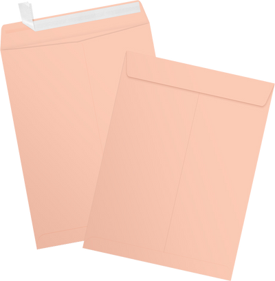 Blush Pink 32lb 9 x 12 Open End Envelopes with Peel & Seal