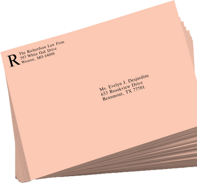 Blush Pink 32lb 9 x 12 Open End Envelopes with Peel & Seal