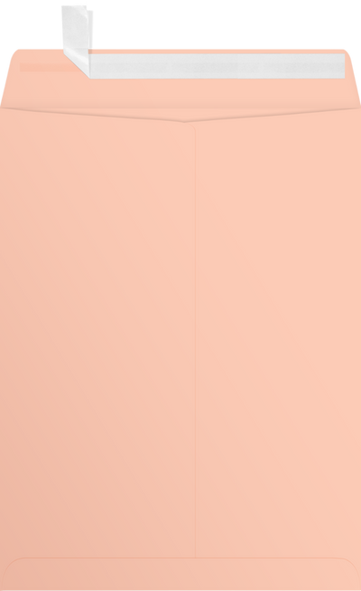 Blush Pink 32lb 9 x 12 Open End Envelopes with Peel & Seal