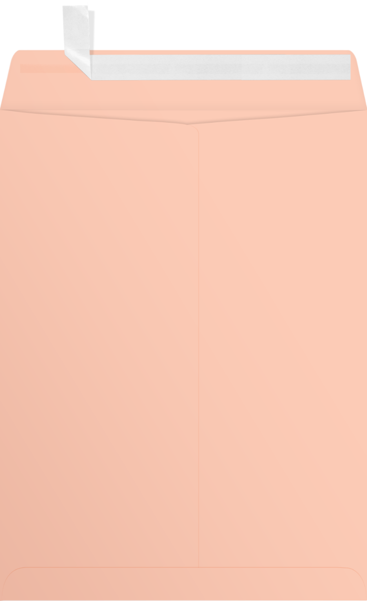 Blush Pink 32lb 9 x 12 Open End Envelopes with Peel & Seal