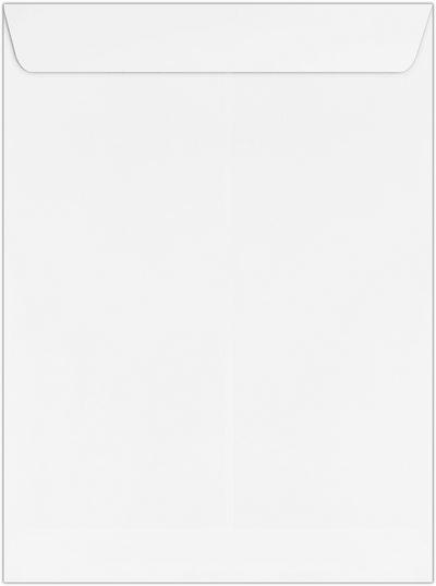 White Recycled 32lb 9 x 12 Open End Envelopes with Peel & Seal