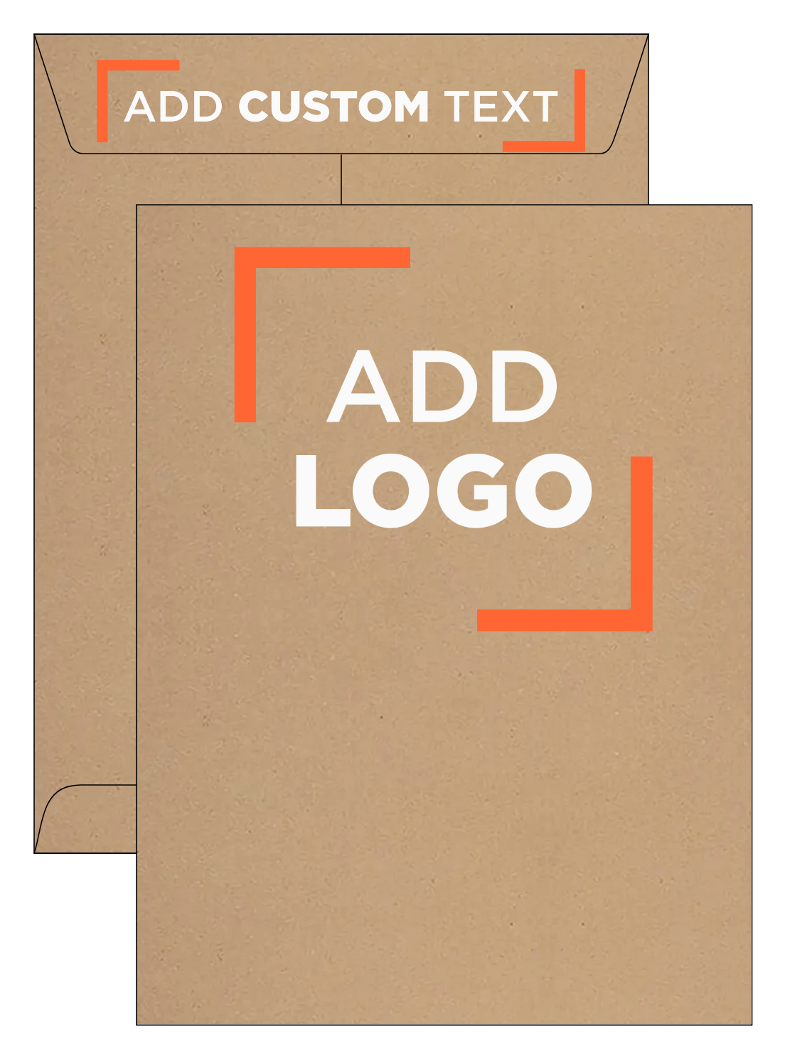 Grocery Bag 28lb 9 x 12 Open End Envelopes with Peel & Seal