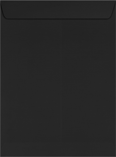 Black Linen 32lb 9 x 12 Open End Envelopes with Peel & Seal