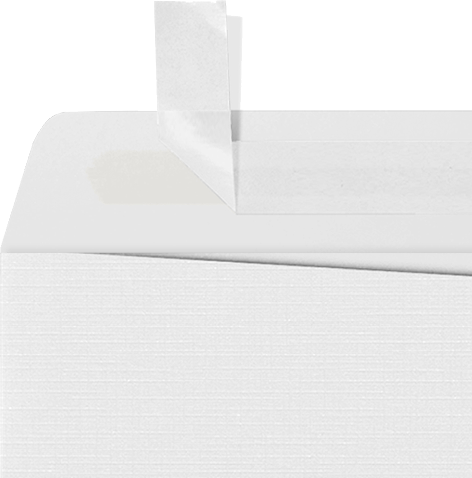 White Linen 32lb 9 x 12 Open End Envelopes with Peel & Seal