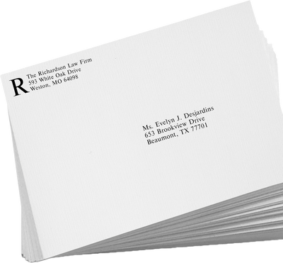 White Linen 32lb 9 x 12 Open End Envelopes with Peel & Seal