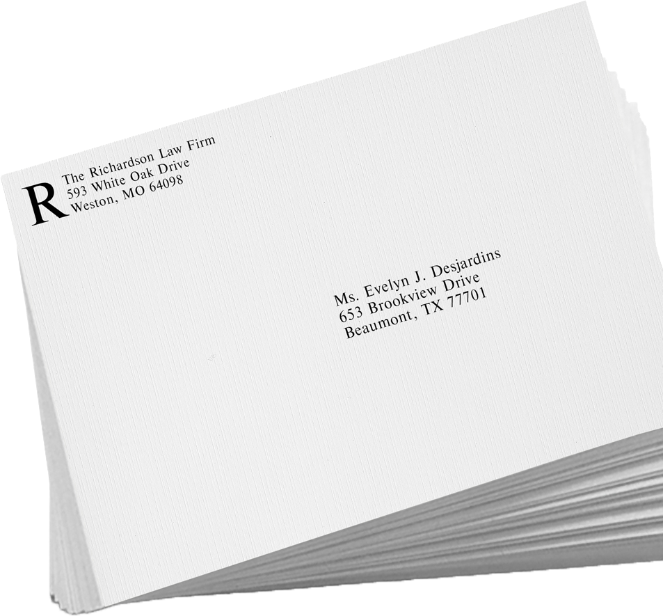 White Linen 32lb 9 x 12 Open End Envelopes with Peel & Seal