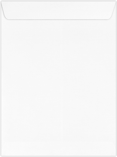 White Linen 32lb 9 x 12 Open End Envelopes with Peel & Seal