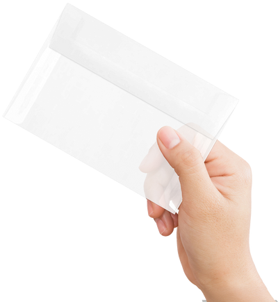 Clear Translucent 30lb A9 Invitation Envelopes (5 3/4 x 8 3/4) with Peel & Seal