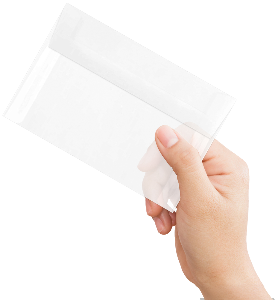 Clear Translucent 30lb A9 Invitation Envelopes (5 3/4 x 8 3/4) with Peel & Seal