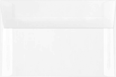Clear Translucent 30lb A9 Invitation Envelopes (5 3/4 x 8 3/4) with Peel & Seal