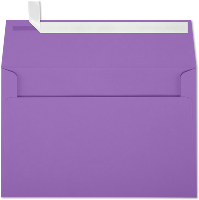 Violet Grape Purple 28lb A9 Invitation Envelopes (5 3/4 x 8 3/4) with Peel & Seal