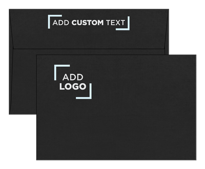 Black Linen 32lb A9 Invitation Envelopes (5 3/4 x 8 3/4) with Peel & Seal