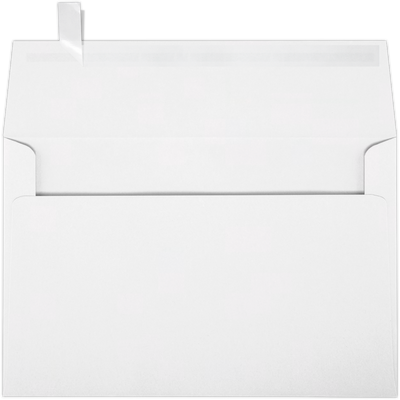 White 24lb A9 Invitation Envelopes (5 3/4 x 8 3/4) with Peel & Seal