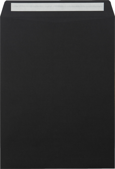Black Linen 32lb 10 x 13 Open End Envelopes with Peel & Seal