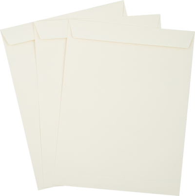 Natural Linen 32lb 10 x 13 Open End Envelopes with Peel & Seal