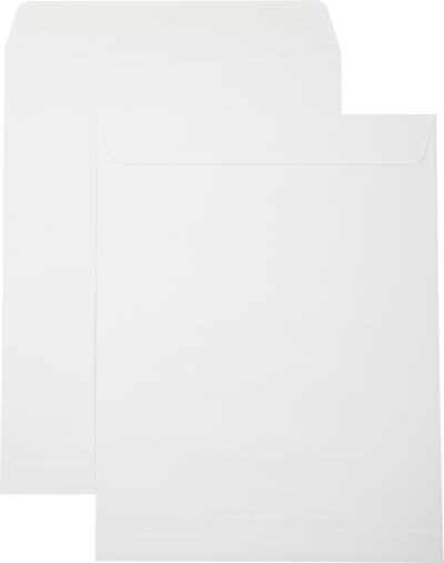 White Linen 32lb 10 x 13 Open End Envelopes with Peel & Seal