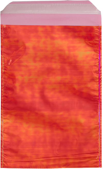 Red Irredescent Foil 32lb 5 1/4 x 8 Open End Envelopes with Peel & Seal