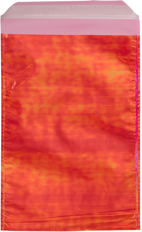 Red Irredescent Foil 32lb 5 1/4 x 8 Open End Envelopes with Peel & Seal