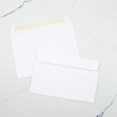 White 24lb 5 1/2 x 8 1/2 Booklet Envelopes