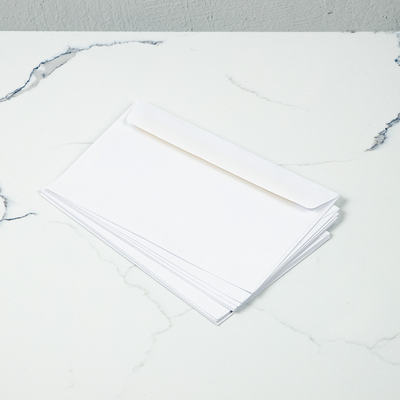 White 24lb 5 1/2 x 8 1/2 Booklet Envelopes