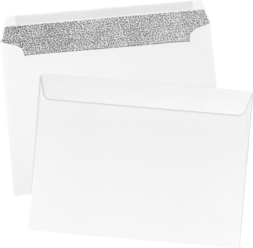 White with Security Tint 24lb 9 x 12 Booklet Envelopes