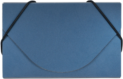 Metallic Blue Plastic Business Card Case - 20 Card Capacity