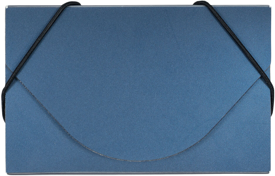 Metallic Blue Plastic Business Card Case - 20 Card Capacity