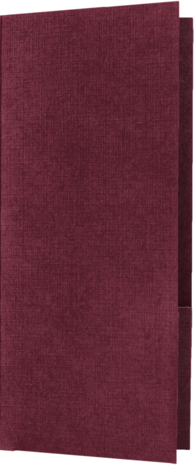 Burgundy Linen 4 x 9 Mini Folders
