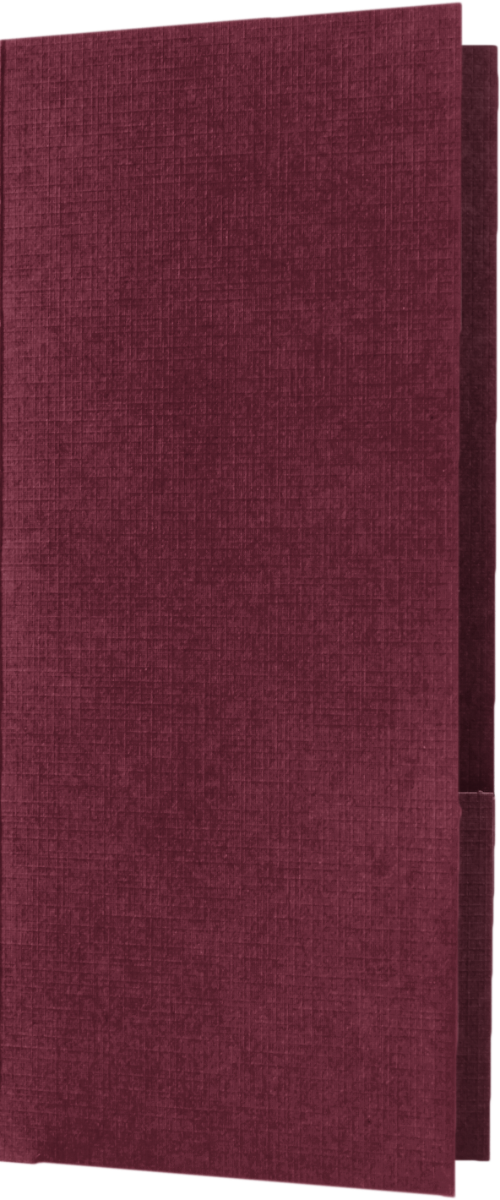 Burgundy Linen 4 x 9 Mini Folders