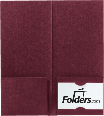Burgundy Linen 4 x 9 Mini Folders