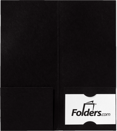 Deep Black Linen 4 x 9 Mini Folders