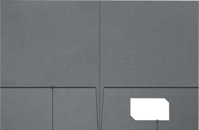 Sterling Gray Linen 9 x 12 Folders with Front Cover Lower Right Card Slits