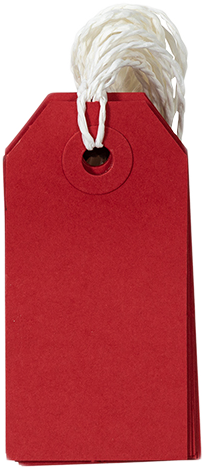 Red Small Gift Tags (3 1/4 x 1 5/8) - 10 Pack