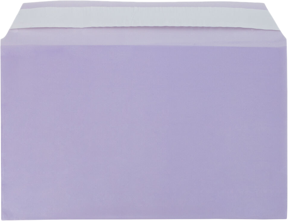 Purple 1.6mil 5 7/16 x 8 5/8 Cello Envelopes with Peel & Seal