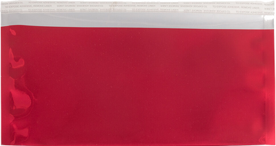 Red Foil 32lb #10 Square Flap (4 1/8 x 9 1/2) with Peel & Seal